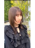冬◎ココアベージュレイヤー×小顔韓国風くびれ