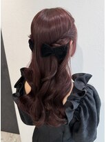 ザザアオヤマ(ZA/ZA AOYAMA) ハーフツイン/ロングヘアアレンジ/お呼ばれヘア表参道ヘアセット