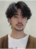 原宿シャドウパーマ無造作パーマラウンドマッシュウルフ刈り上げ