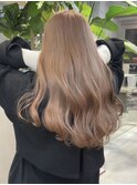 ミルクティーベージュハイトーンカラーダブルカラーレイヤー韓国