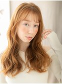バタフライレイヤーカット/ハニーブラウンヘア/20代/30代/40代e