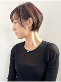ショートボブ/白髪ぼかし/ハイライト/髪質改善/白髪染め/40代/a