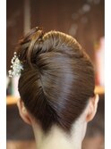 シンプル夜会スタイル*結婚式ヘアアレンジ