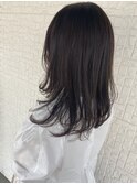 暗髪透明感のグレージュ◎ブリーチなし