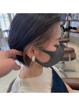 ソワンドゥ ブレス カルム 西中島店(soin de brace calme) ミニボブ×インナーグレージュ