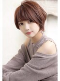 大人可愛い20代30代40代黒髪前下がりショートボブ丸みショートm