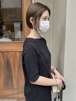 ヘアー アイス ルーチェ(HAIR ICI LUCE) オリーブベージュボブ/落合