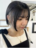 ミニボブ　イヤリングカラー　　stylist/miaki