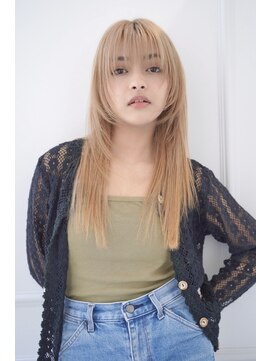 ニューヨークニューヨーク なんば道頓堀店(NYNY) ブロンドベージュ×顔まわりレイヤー