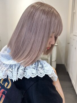 ベレーザ 渋谷(BELEZA) 5014ニュアンスカラー艶髪ハイトーンシルキーベージュ韓国ヘア