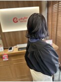 ボブ巻き×ラベンダーブルーインナー