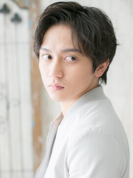 メンズヘア ビーセカンド 草加店(MENS HAIR B-2) アースカラーでビジネスも◎かきあげバングマッシュW草加