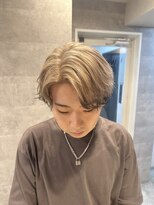 ベル(BEL)&nbsp;【木下限定】men'sエンドカラー　White beige×Black