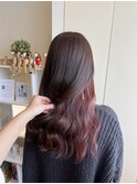 インナーカラーでチェリーピンク♪