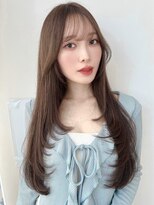 小顔レイヤーカットロングレイヤー内巻きレイヤーブリーチなし