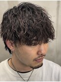 【お客様メンズヘア】波巻きウルフ