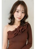 オリーブグレークラゲヘアーココアベージュ