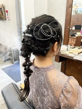 高盛　優芽香【銀箔パール×編み下ろし】