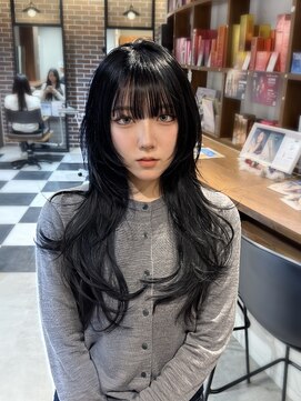 ニューヨークニューヨーク 梅田茶屋町店(NYNY) ハッシュカット　ブルーブラック　アッシュカラー　韓国レイヤー