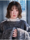 ボブ×ニュアンスパーマ【岡山】アッシュベージュ