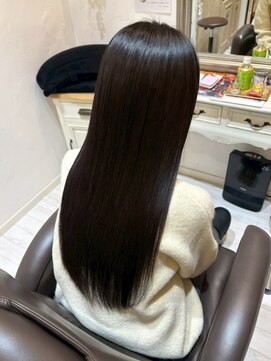 コルテ 倉敷西阿知店(CoRte.) 柔らかストレート/髪質改善/指通りなめらか/暗髪/愛されロング