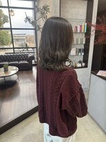 アールトゥーヘアー(art To Hair)&nbsp;アッシュブラウン/ミディアムボブ/寒色系/ツヤカラー