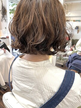 ティティーサッポロ(tity sapporo) 外ハネニュアンスボブパーマ