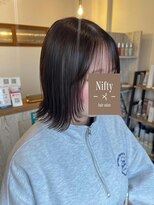 ニフティー(Nifty)&nbsp;ボブレイヤー/切りっぱなしボブ/オリーブブラウン