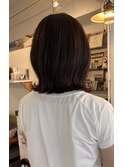 上品まろやかブラウン×前下がり外はねボブ