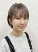 レイヤーカット韓国風ダブルカラー顔周り前髪カット