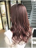 透明感ピンクラベージュ