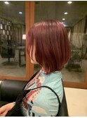 ハイトーンカラー<UHair>ウルフレイヤー×レッドブラウン