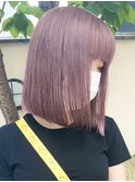 ミルクティーベージュピンクベージュダブルカラーブリーチカラー