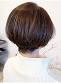 20代30代40代ナチュラルハイライト立体感ショートボブ透明感