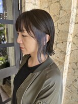 アトリエ エス atelier es HAIRDESIGN&nbsp;インナーカラー/ラベンダーアッシュ/切りっぱなしボブ/透明感/夏