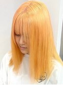 ペールオレンジ[新宿駅/オリーブベージュ/ニュアンスパーマ]