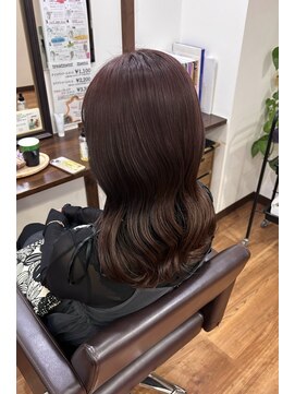 フラワー(flower) ブリーチなし質感再整カラー/レッド系カラー