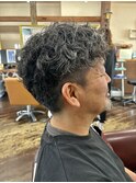 メンズショート/スパイラルパーマ