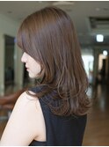 ◆小顔モテ髪ロングレイヤーカット/マロンブラウンカラー/艶髪