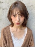 くびれヘアデジタルパーマホワイトグレージュ前髪#261f0525
