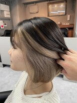 バディ 中野駅前店(BUDDY)&nbsp;インナーカラー×ミルクティーベージュ【ブリーチ/リタッチ】
