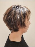 40代50代60代×グラデーションボブ×イノアカラー×ハイライト