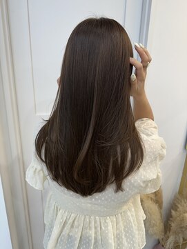 ディジョン(Dijon) 韓国顔まわりレイヤーカットグレージュオリーブベージュブラウン