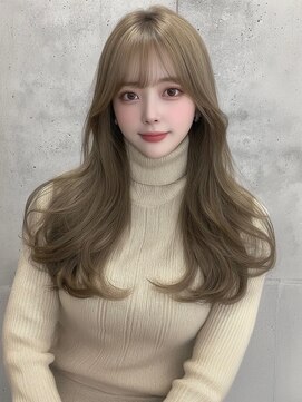 ランテルディ 渋谷(LANTERDIT) オリーブ オリーブベージュ ベージュカラー 顔周りカット 20代