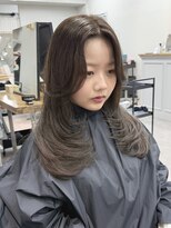 ヴェルダ 池袋店(verda) ブリーチなしダブルカラー RIKO オリーブグレージュ