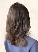 小顔効果◎東銀座で暗めカラー秋の髪質改善