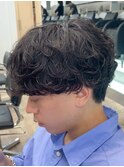 渋谷シャドウパーマフェザーパーマ波巻きパーマメンズマッシュ