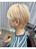 ミルクティーベージュダブルカラーインナーカラーケアブリーチ