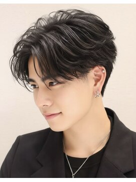 エテバイリリア メンズサロン 堺市駅前店(ete by LILIA.) フェザーパーマ/メンズパーマ/センター分け