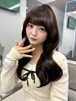 プリアバイポプルス 渋谷(pria by popls)&nbsp;ミディアムレイヤーハッシュカット顔周りレイヤーカット韓国ヘア